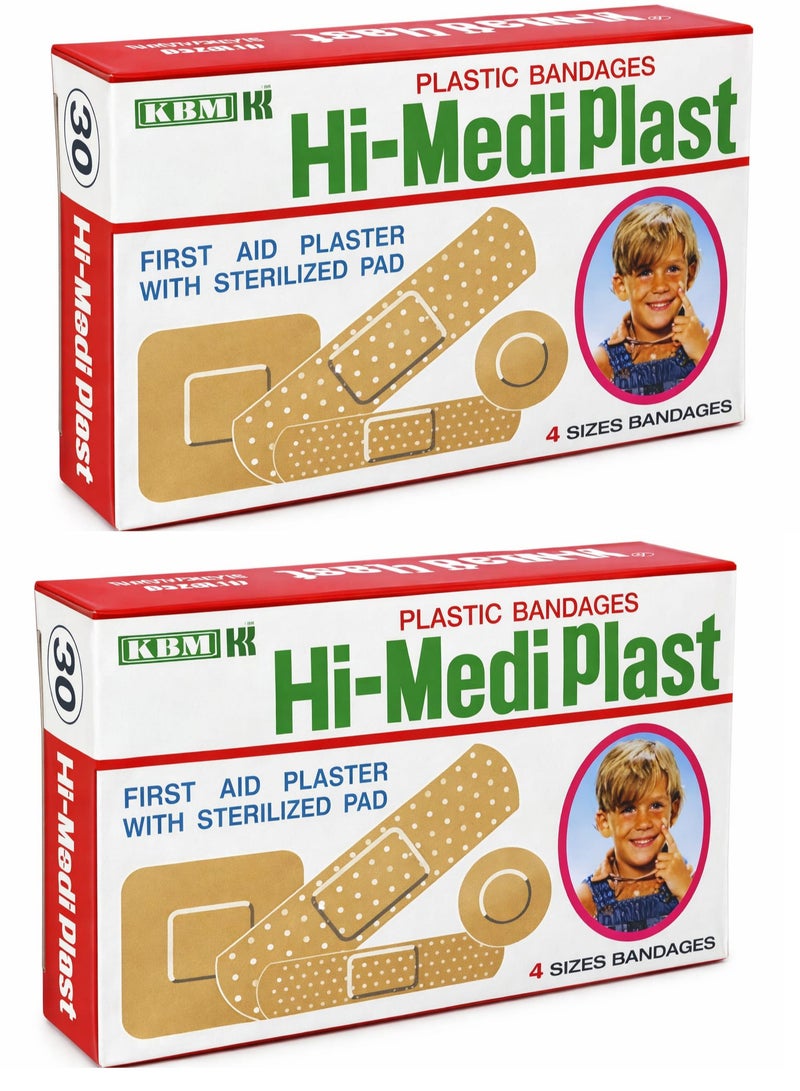 Hi-Med Pack Of 2 Hi-Med 30-Piece First Aid Plaster With Sterilized Pad - Image 1